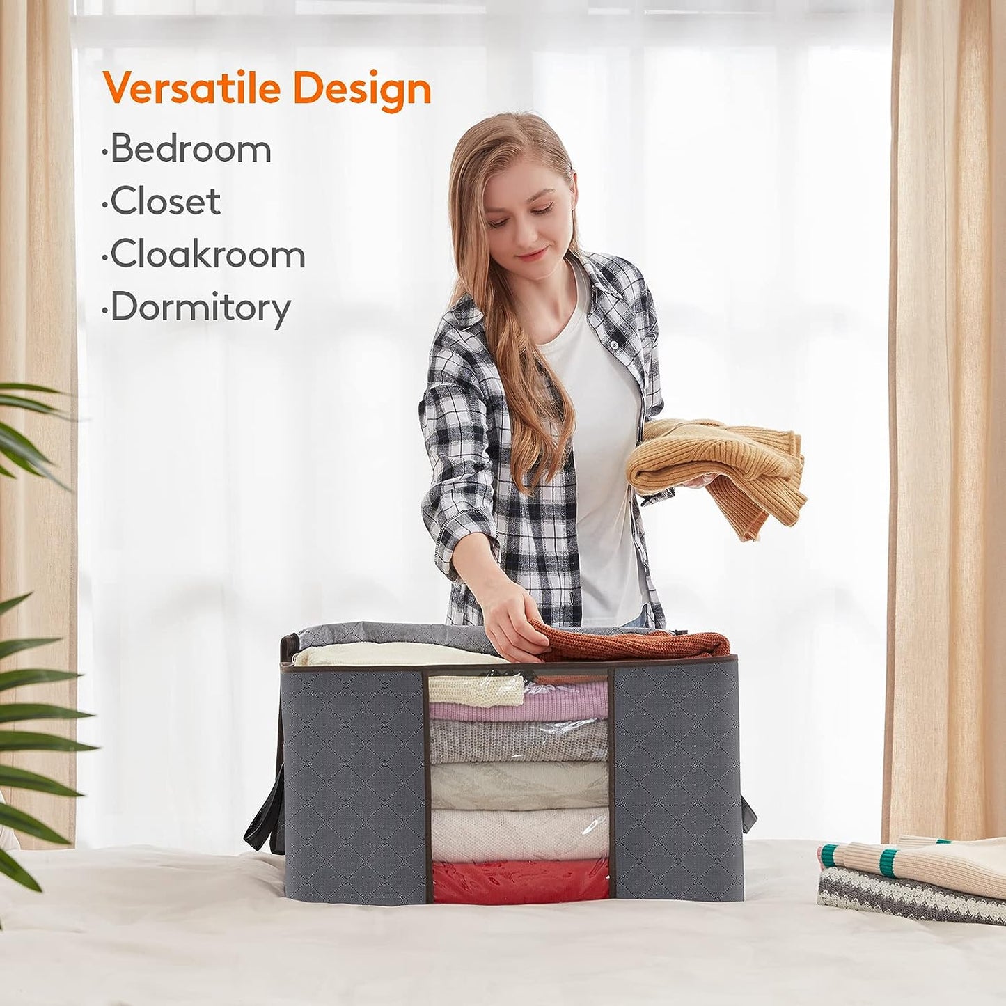 Organizador para cobijas, sabanas y ropa. SET X 3 UNIDADES