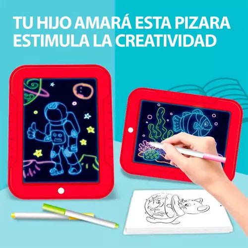 Tablero Magic Pad Con Luz Led marcadores