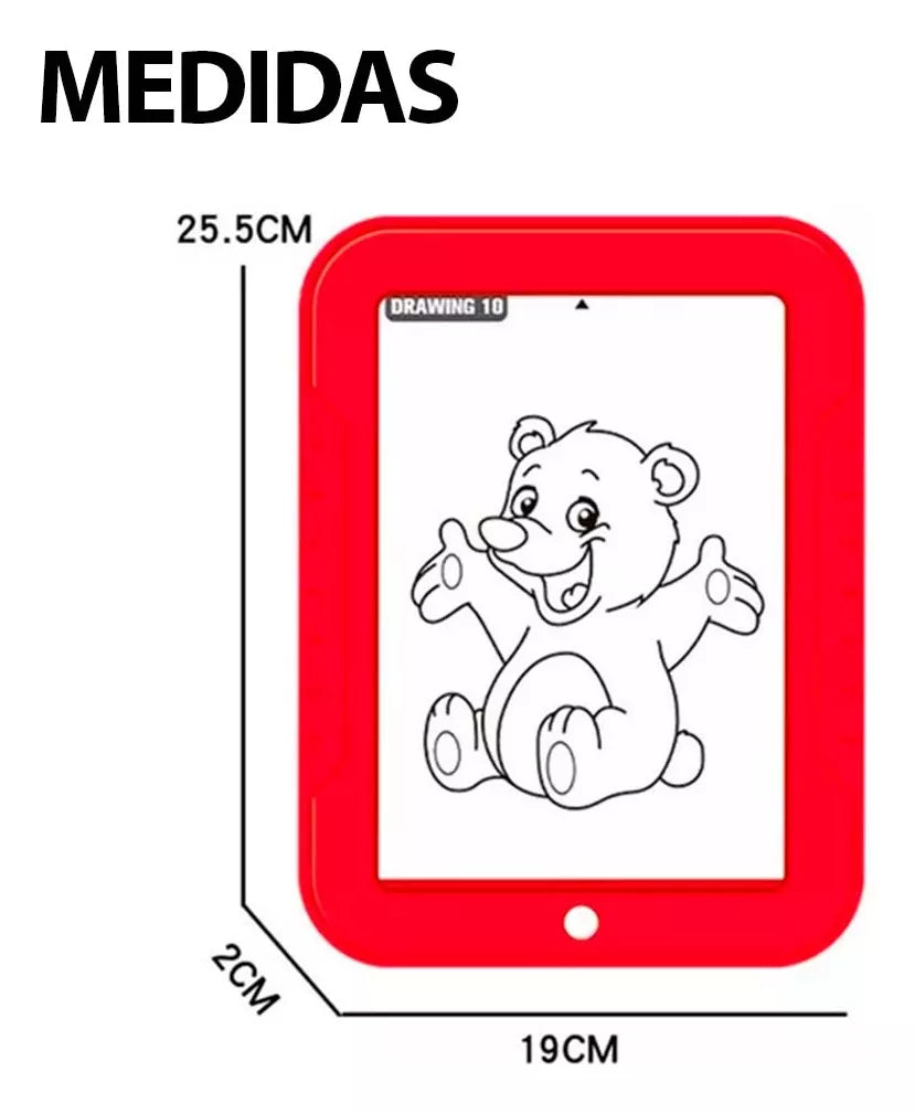 Tablero Magic Pad Con Luz Led marcadores