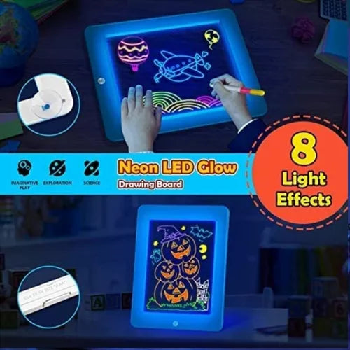 Tablero Magic Pad Con Luz Led marcadores
