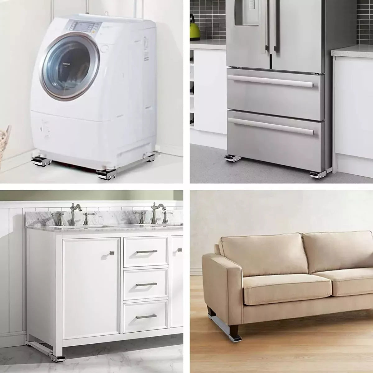 Base Soporte Para Lavadoras Neveras Muebles - Ruedas - Ajustable