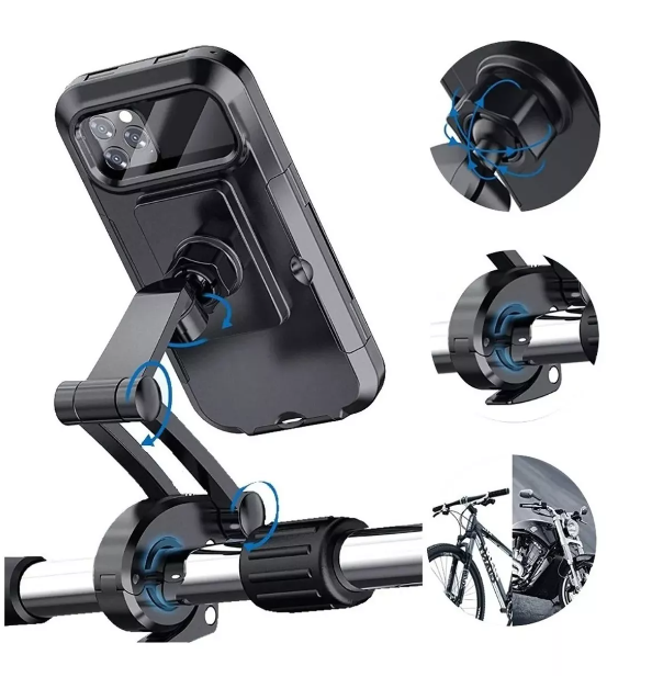 Soporte Porta Celular Moto/bici Impermeable Estuche 360°