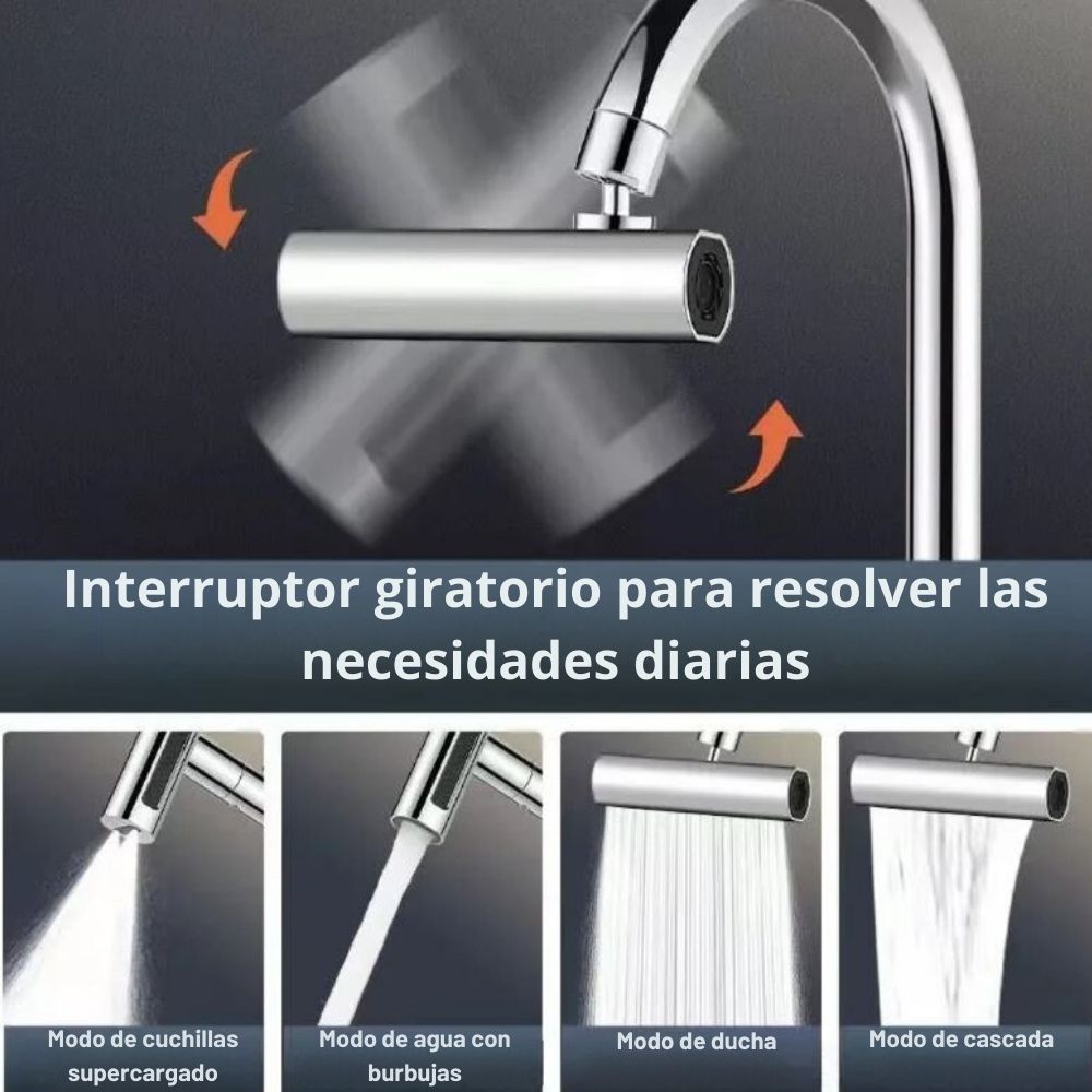 GRIFO MULTIFUNCIONAL EN CASCADA 4 EN 1