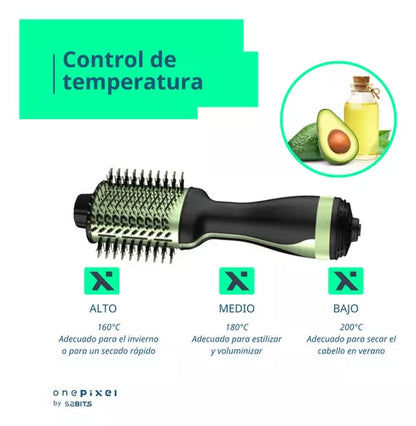 Cepillo Secador Para Cabello Aguacate