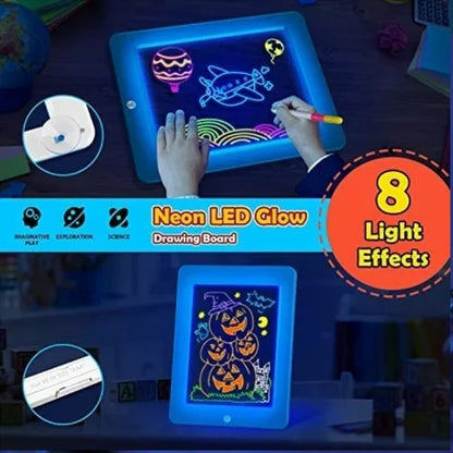 Tablero Magic Pad Con Luz Led marcadores