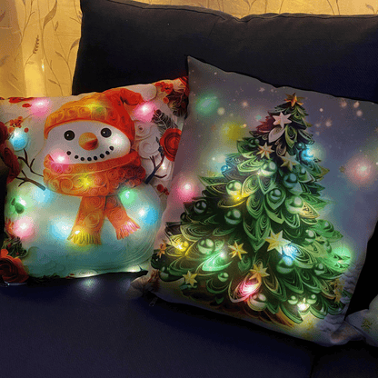 Set Fundas Navideñas x4 Con Luces SFN01