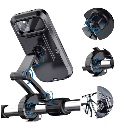 Soporte Porta Celular Moto/bici Impermeable Estuche 360°