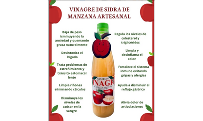 Vinagre De Sidra De Manzana Artesanal 800 Ml
